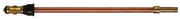 Brass and copper stem assembly with black rubber grip sleeve and threaded connectors on each end.
