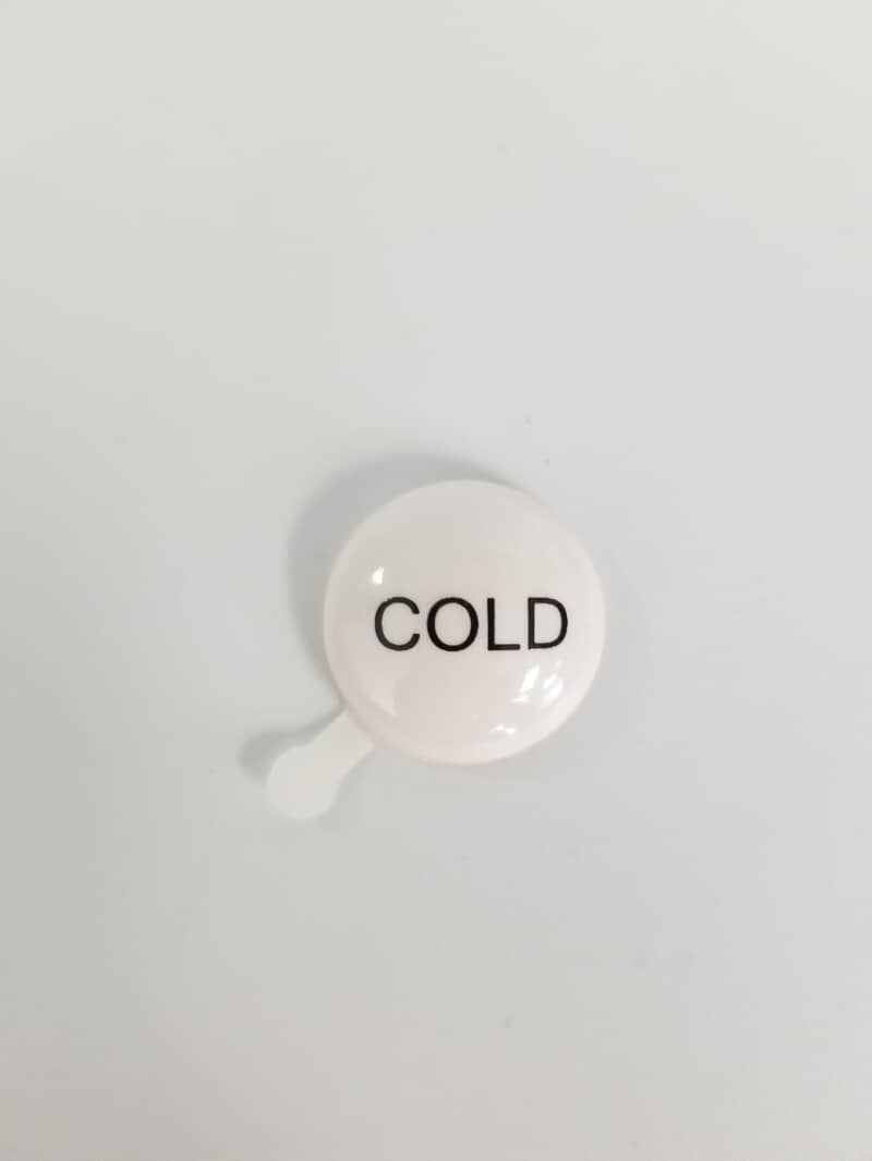 California Faucets PINDXC Cold Label Index Porcelain Button