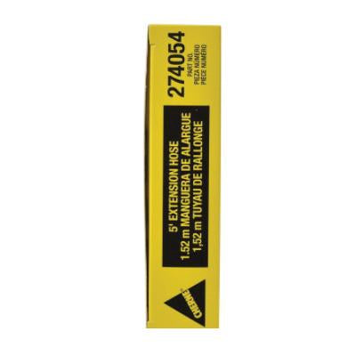 Yellow box containing a 5-foot inflation and extension hose with product number 274054 printed on label.