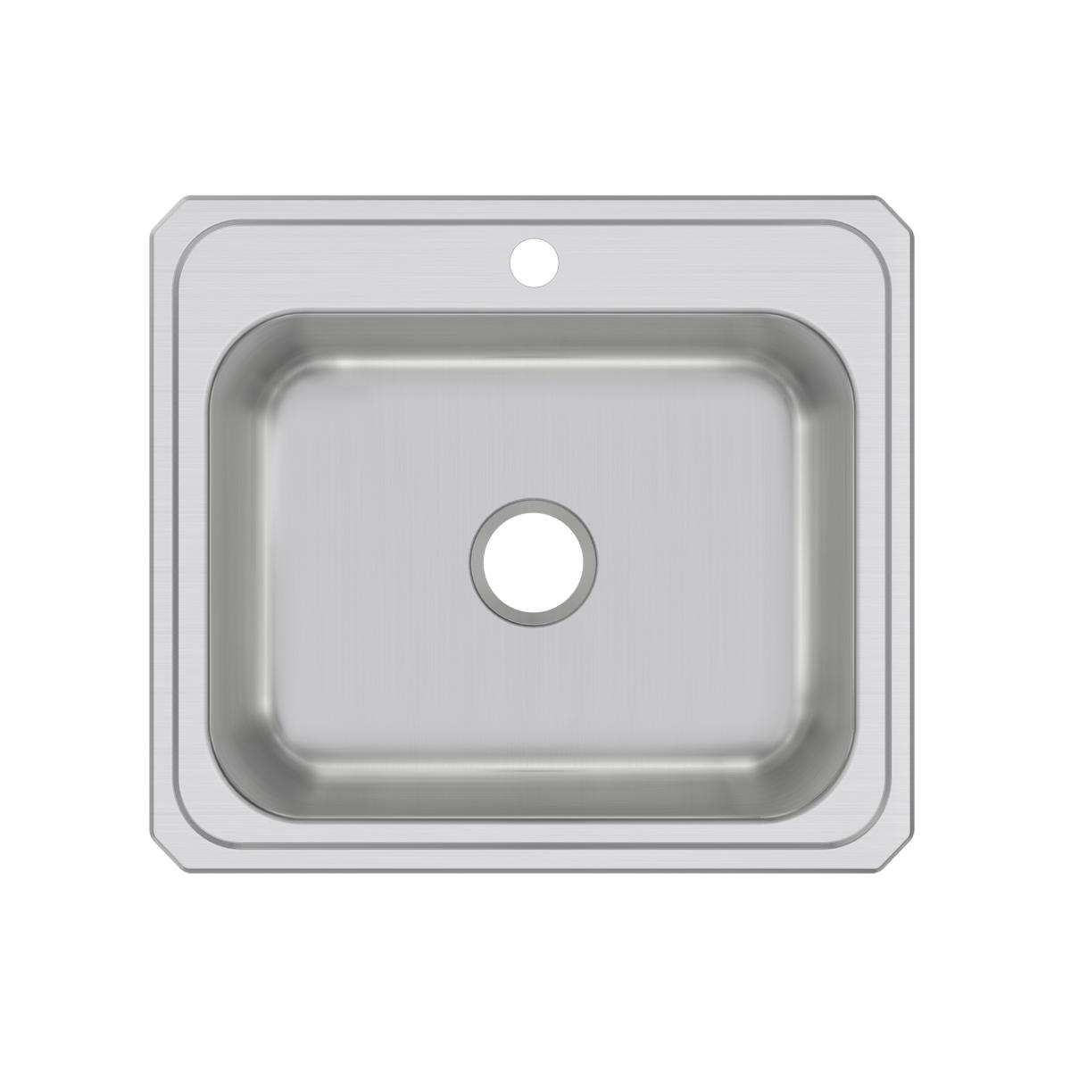 Elkay Celebrity Stainless Steel 25" x 22" x 7", 1-Hole Single Bowl Drop-in Sink