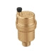 Brass automatic air vent valve with 3/8" connection and adjustment screw on top.