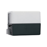 White and black rectangular actuator with high current switch and side connector port.