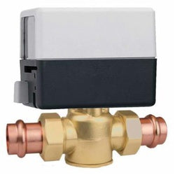 Caleffi Z54P Z-One 2-Way,NC TERMINAL Block, w/ MS,24V,1/2", Union Press,2.5Cv