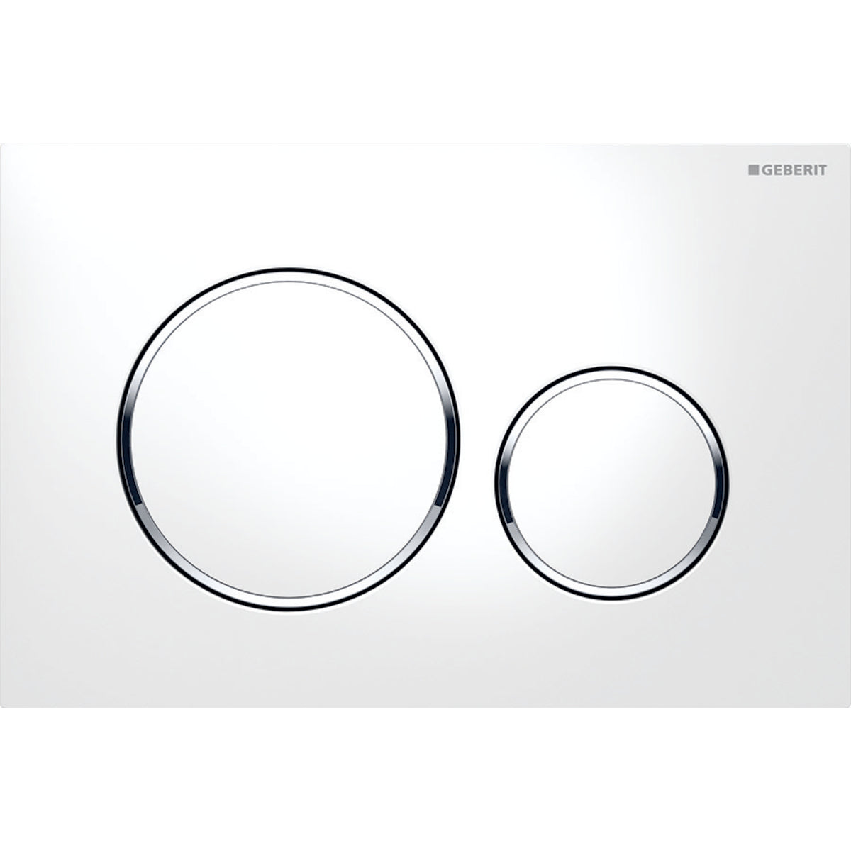 Geberit 115.882.KJ.1 Sigma20 Dual Flush Actuator Bright Chrome-White