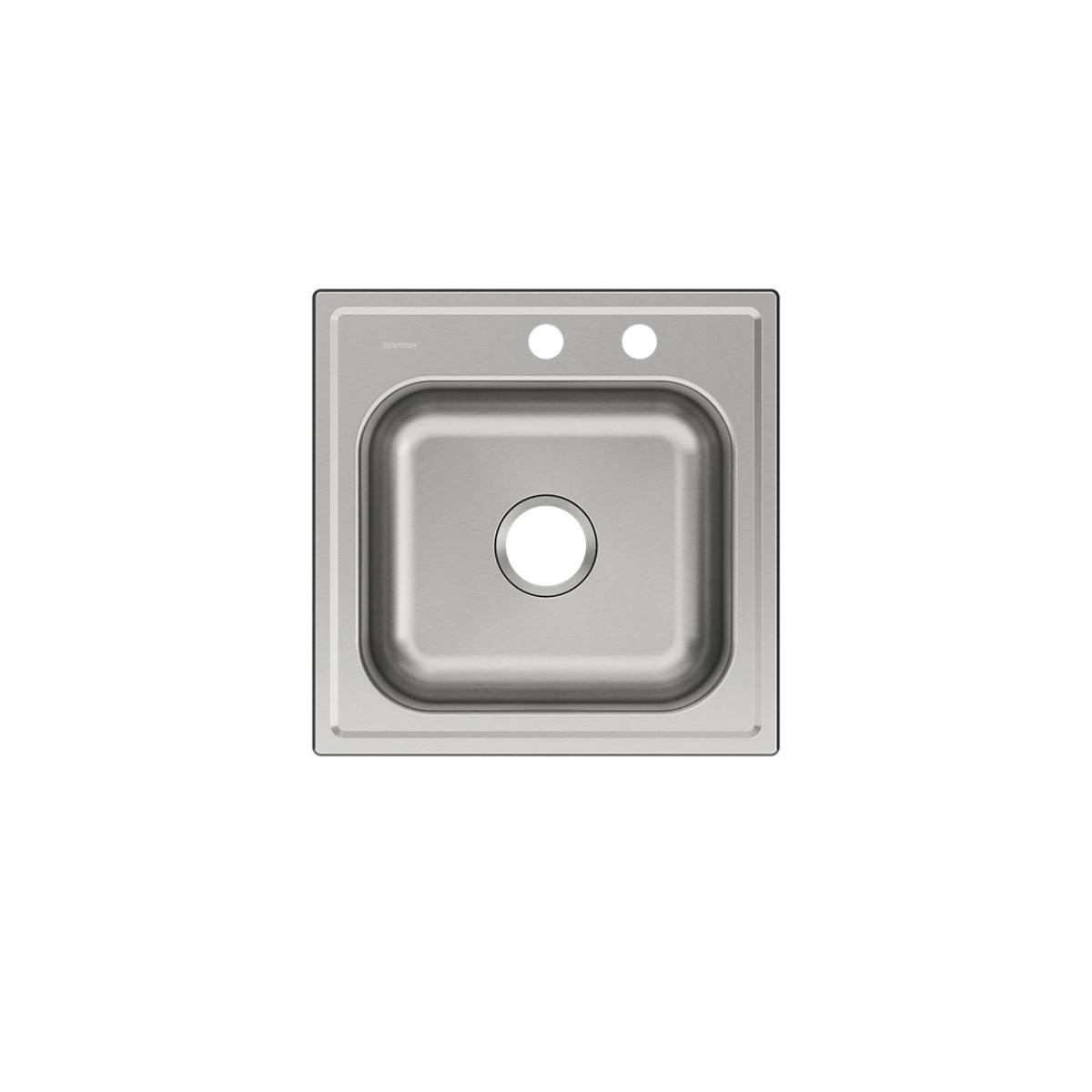 Elkay Dayton Stainless Steel 20" x 20" x 10-1/8" MR2-Hole Single Bowl Drop-in Laundry Sink