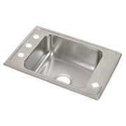 Elkay Lustertone Classic Stainless Steel 25" x 17" x 5-1/2", 0-Hole Single Bowl Drop-in Classroom ADA Sink
