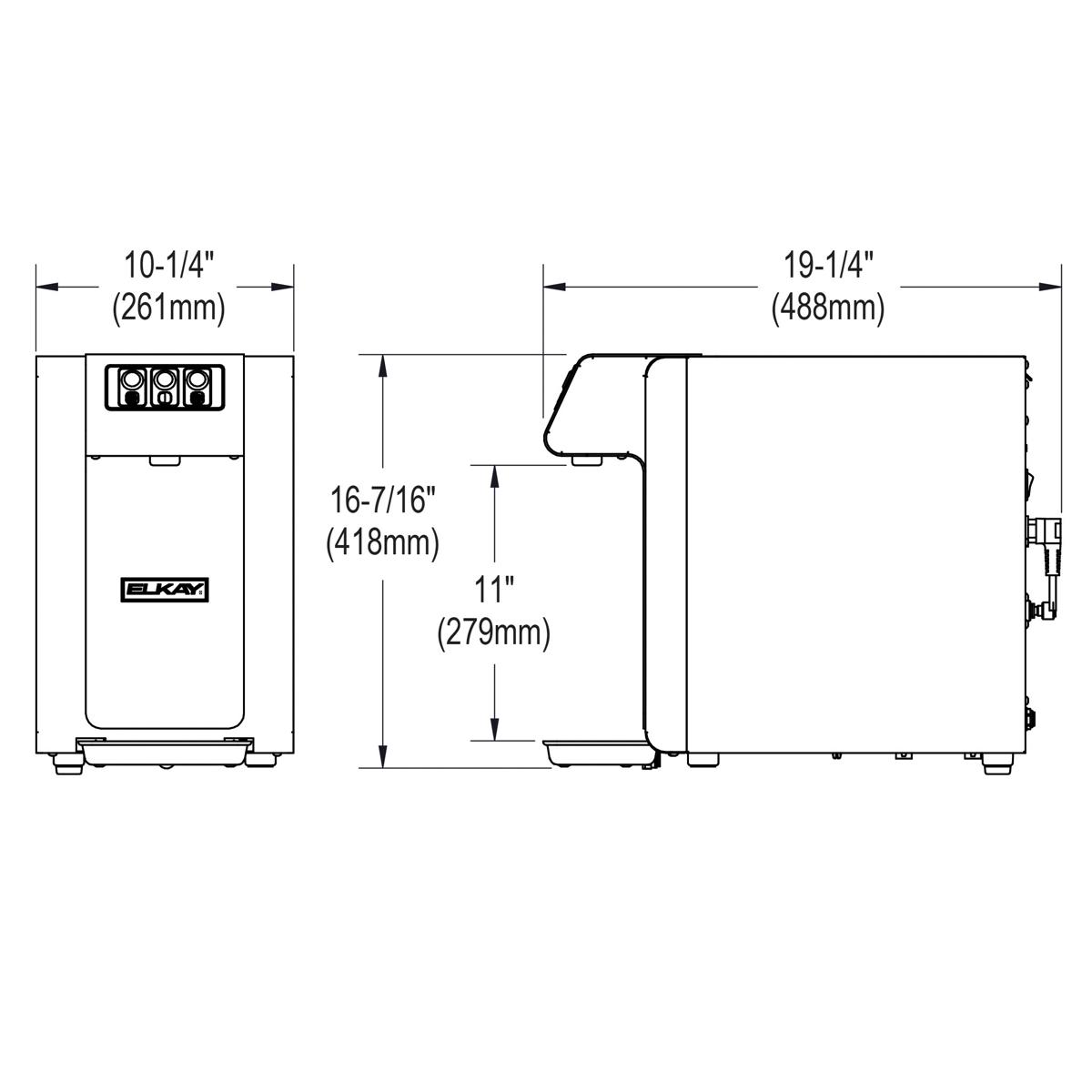 Elkay Water Dispenser Filtered Refrigerated 1.5 GPH Stainless Steel