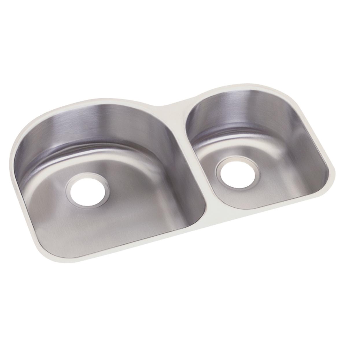 Elkay DXUH3119R Dayton Stainless Steel 31-1/4" x 20" x 8", Offset 60/40 Double Bowl Undermount Sink
