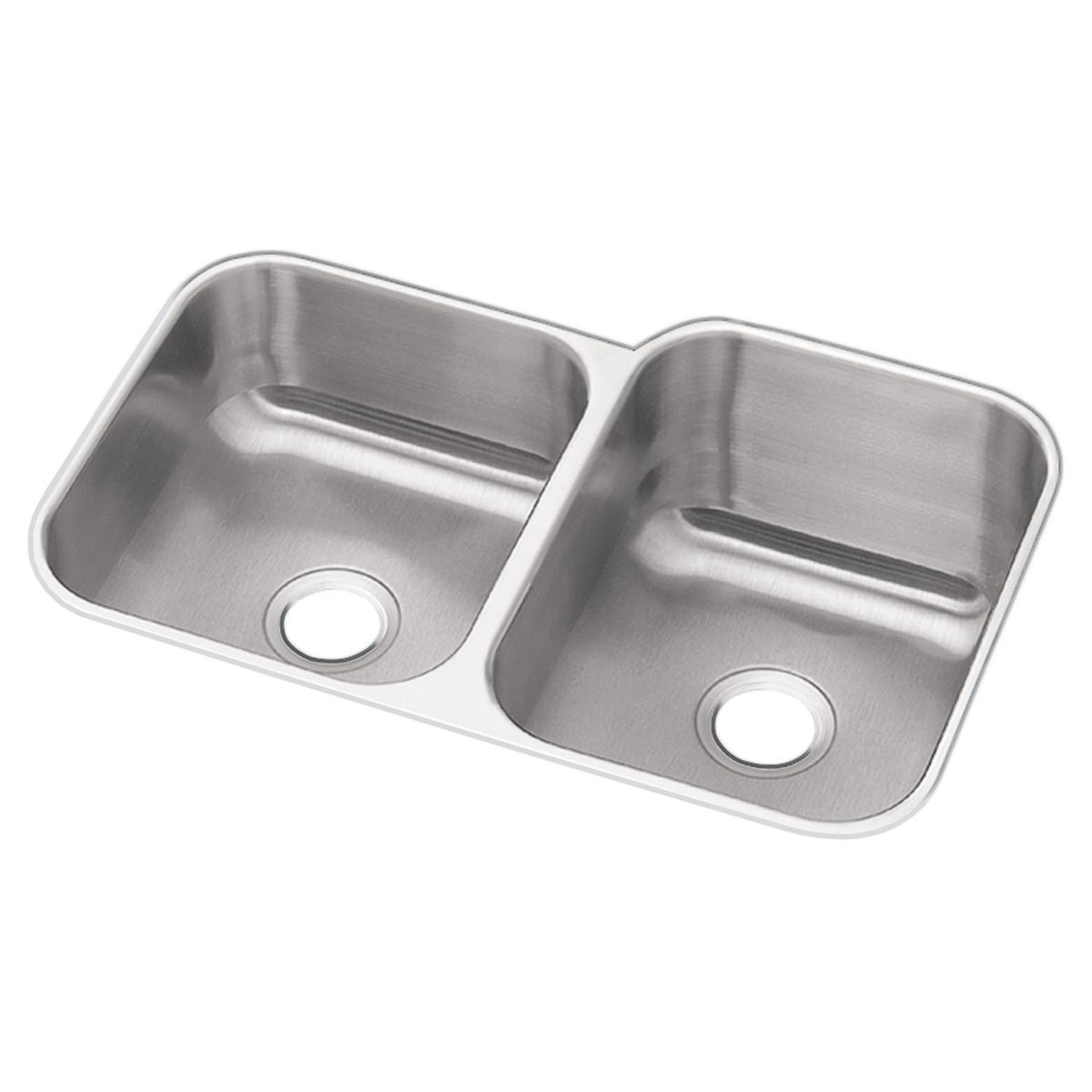 Elkay Dayton Stainless Steel 31-3/4" x 20-1/2" x 10" 40/60 Double Bowl Undermount Sink - DXUH312010L