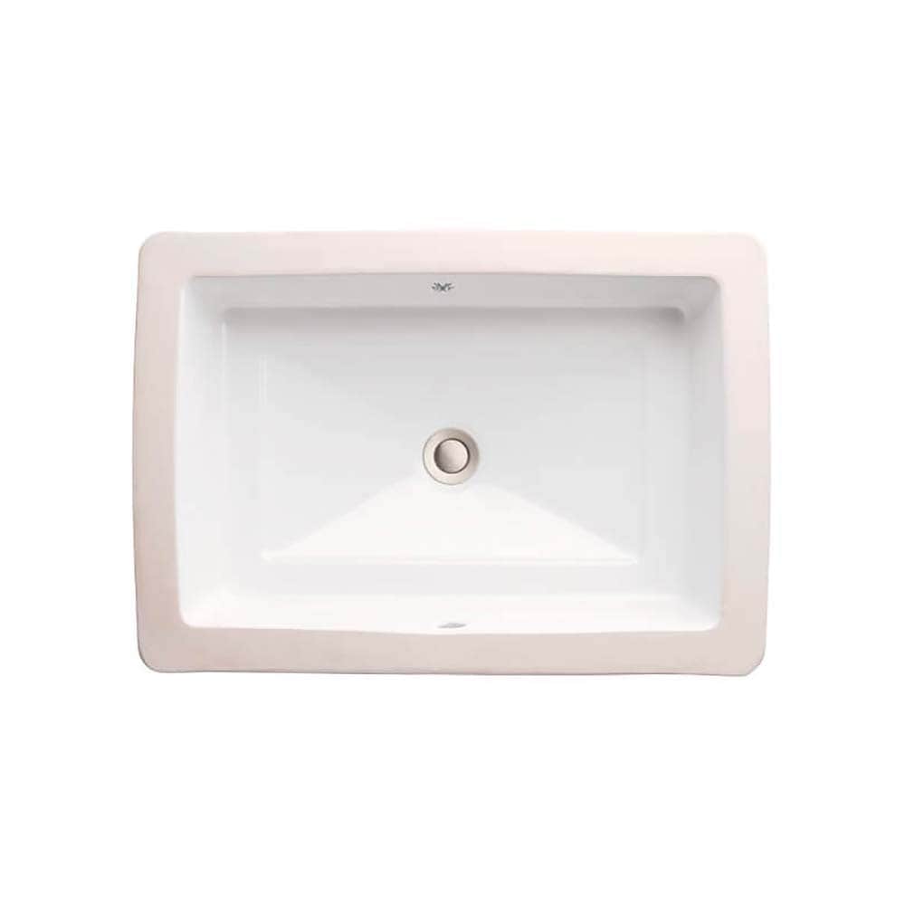 Grohe Pop Grande Rectangular Undermount Bathroom Sink with Overflow - Canvas White