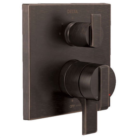Delta Ara Angular Modern Monitor 17 Series Valve Trim with 3-Setting Integrated Diverter