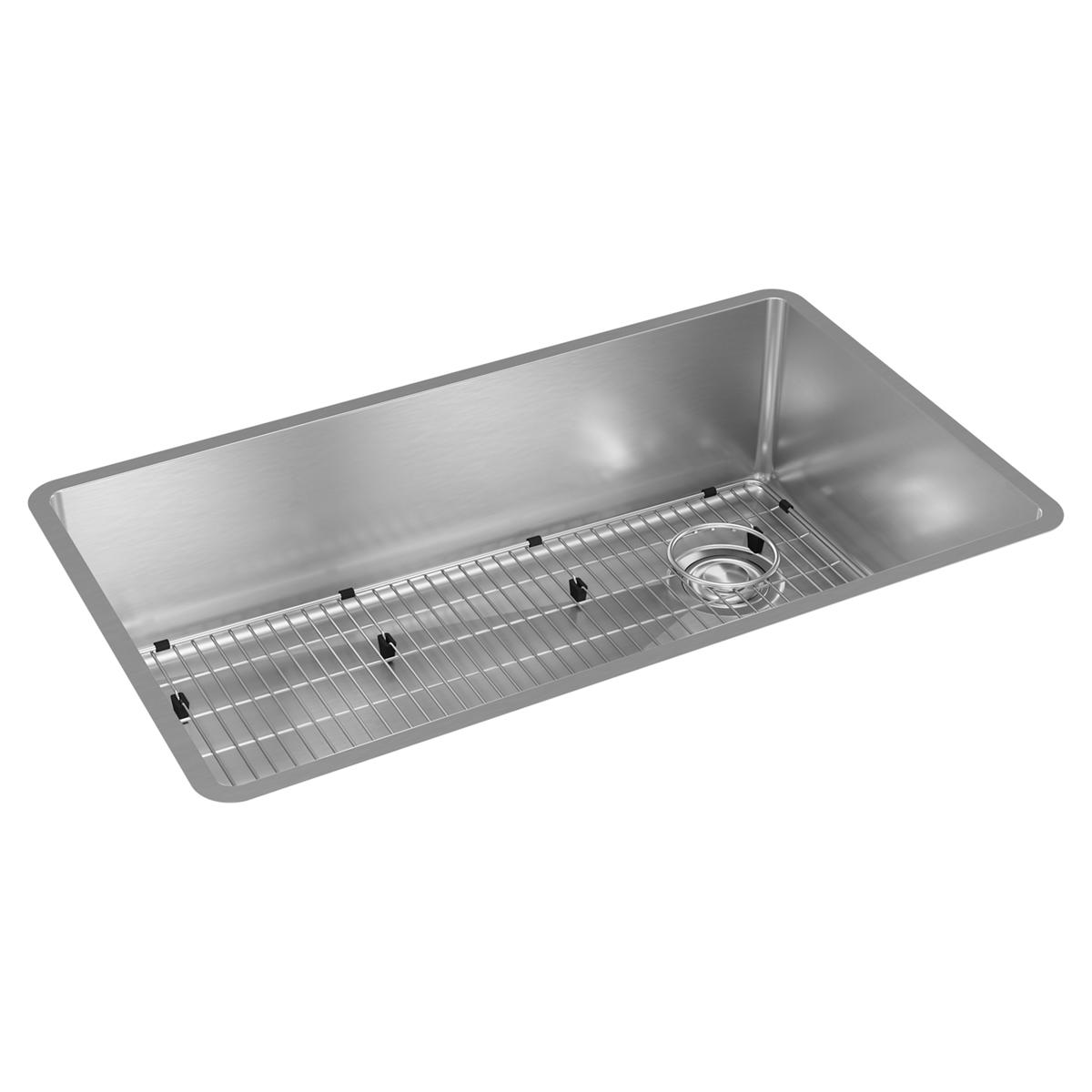 Elkay Crosstown 18 Gauge Stainless Steel 31-1/2" x 18-1/2" x 9" Single Bowl Undermount Sink Kit