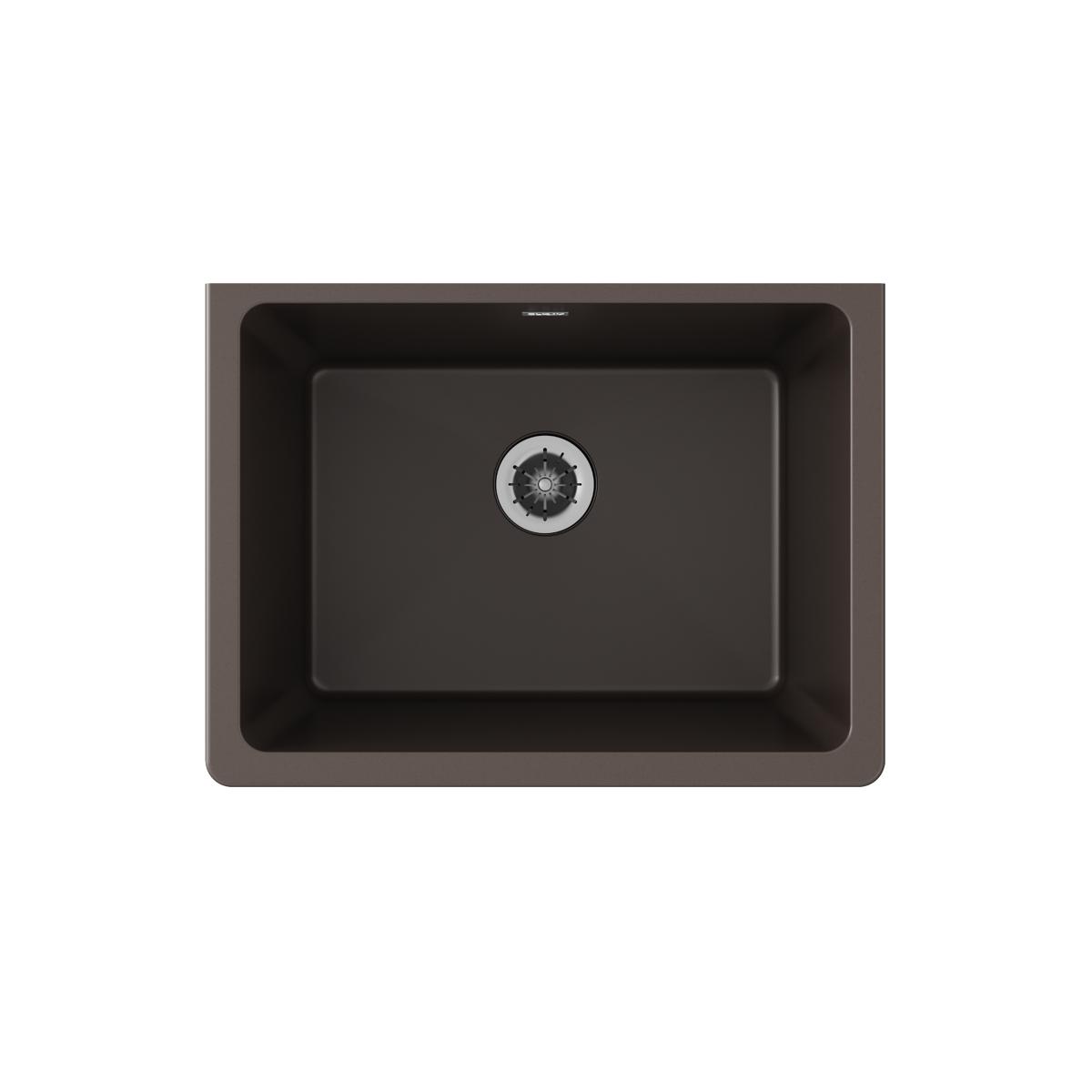 Elkay Quartz Classic 25" x 18-1/2" x 11-13/16" Undermount Laundry Sink with Perfect Drain Mocha