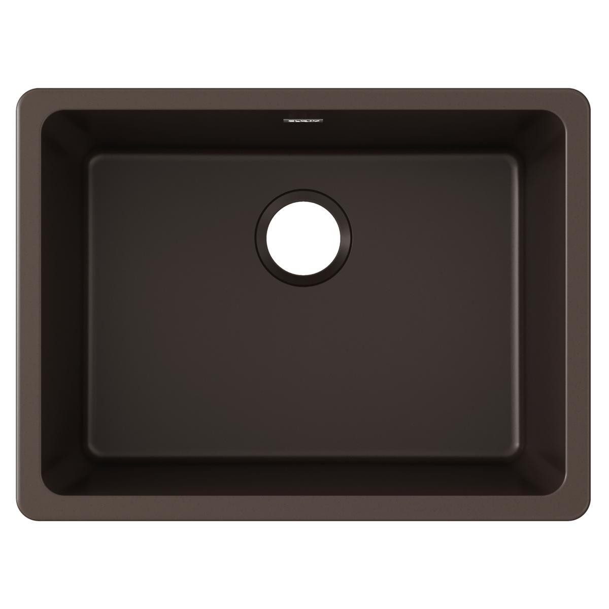 Elkay Quartz Classic 24-5/8" x 18-1/2" x 9-1/2" Single Bowl Undermount Sink Mocha