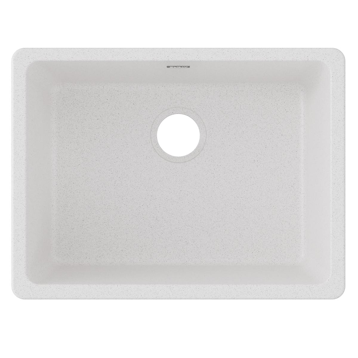 Elkay Quartz Classic 24-5/8" x 18-1/2" x 9-1/2" Single Bowl Undermount Sink White