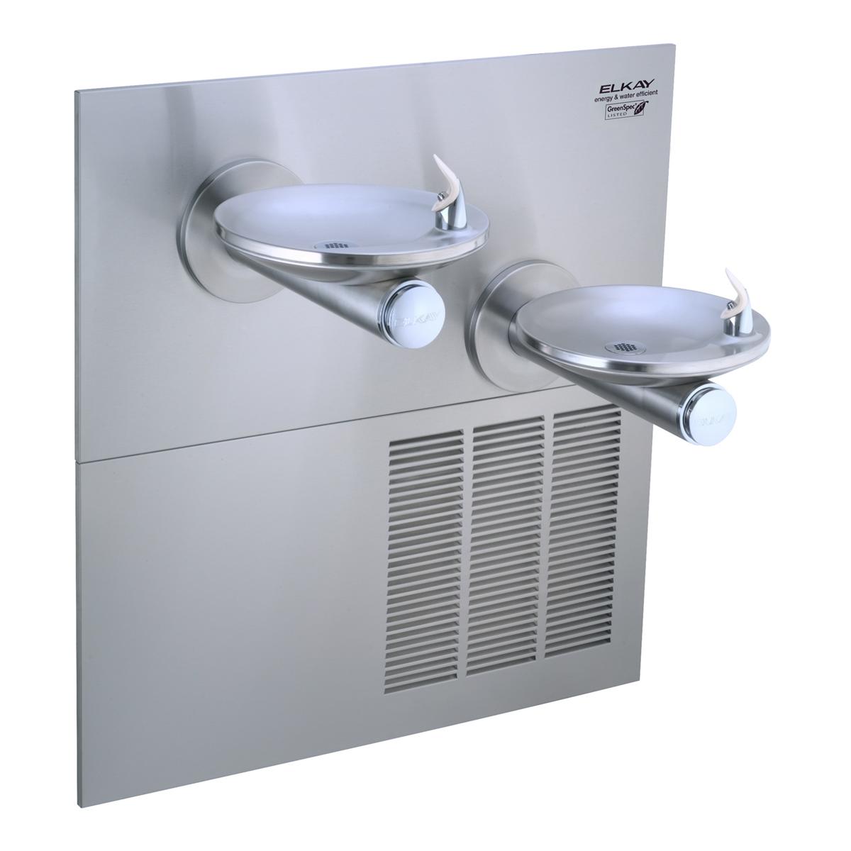 Elkay SwirlFlo Bi-level High Efficiency ADA Fountain with Mounting Frame Filtered Refrigerated Stainless
