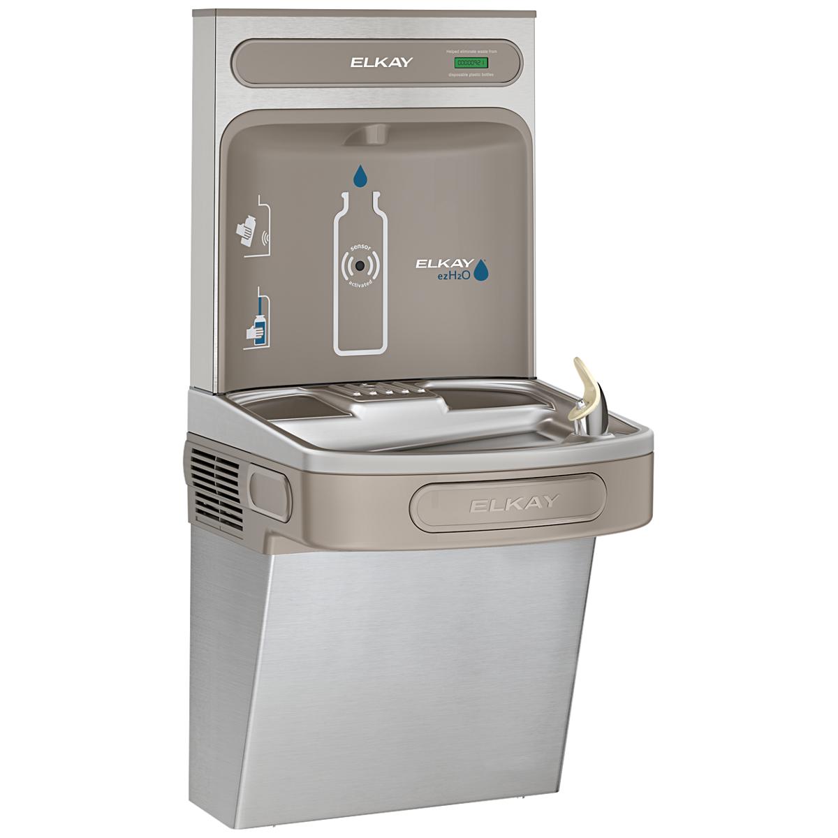 Elkay ezH2O Bottle Filling Station with Single ADA Cooler Non-Filtered Refrigerated Stainless