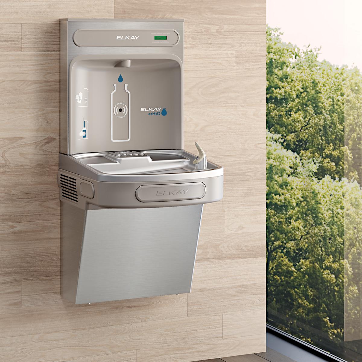 Elkay ezH2O Bottle Filling Station with Single ADA Cooler Non-Filtered Refrigerated Stainless