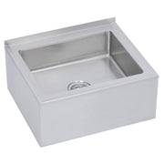 Stainless steel mop sink with single basin and drain, 32" x 24" x 17-1/2".