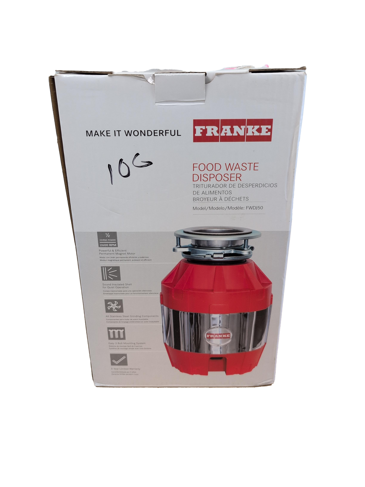 CLOSEOUT Franke Maris 1/2 HP Food Waste Disposer