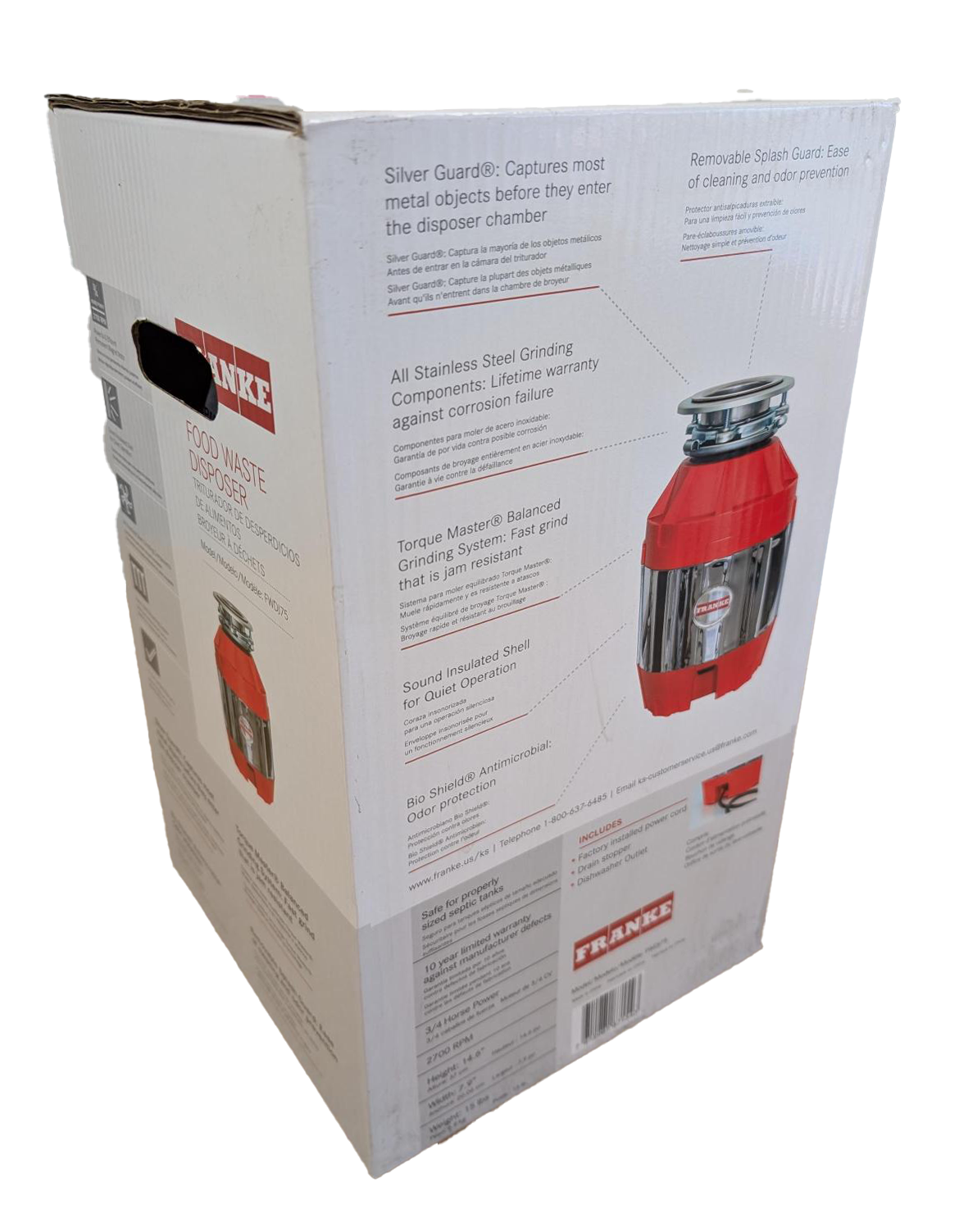 CLOSEOUT Franke Slimline 3/4 HP Food Waste Disposer