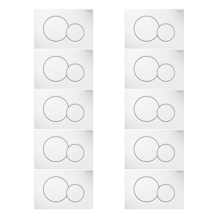 Geberit 115.770.11.5 Sigma01 Dual-Flush Actuator Plates Alpine White - 10 Pack