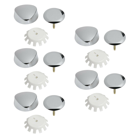 Geberit 151.550.21.1 Traditional TurnControl Trim Only: Chrome - 5 Pack