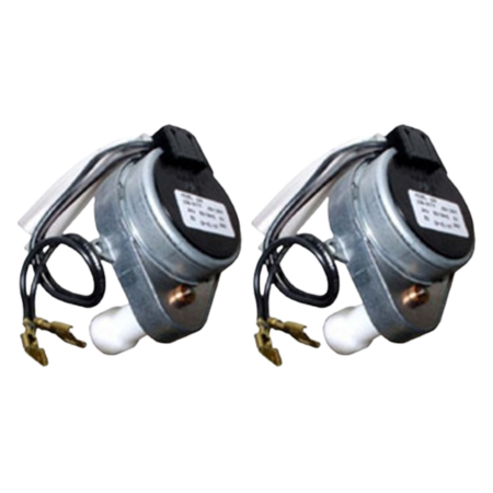 Two GeneralAire model 727-40 humidifier motors with black cords and brass connectors.