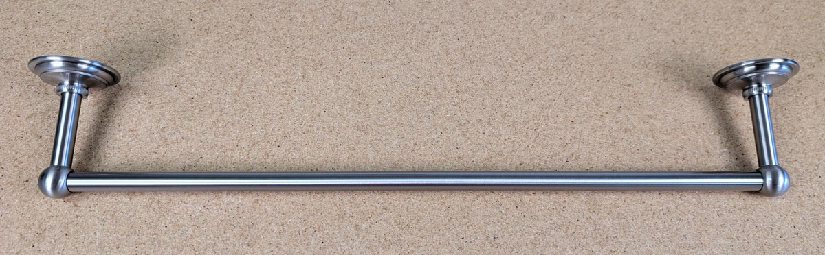 CLOSEOUT Ginger London Terrace 18 in. Round Towel Bar - Satin Nickel