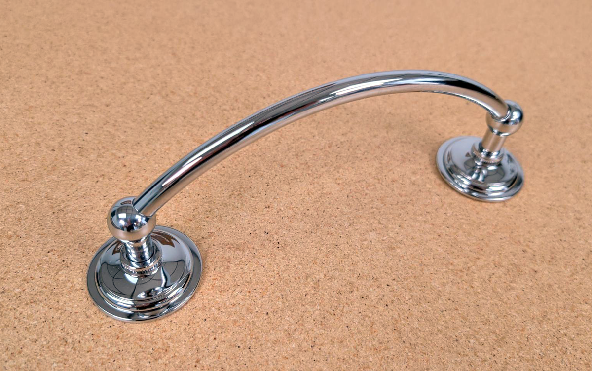 CLOSEOUT Ginger London Terrace 8 in. Curved Towel Bar - Chrome