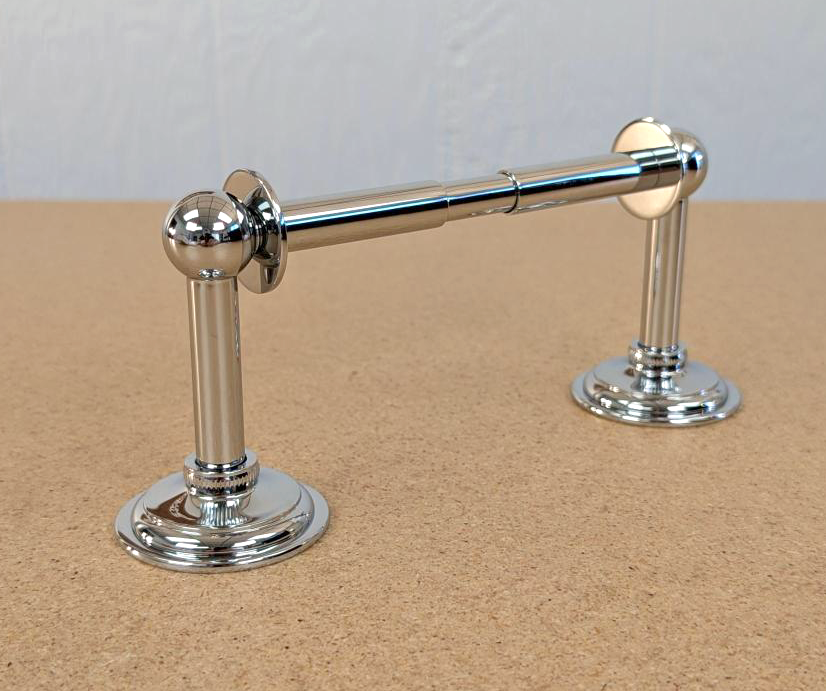 CLOSEOUT Ginger London Terrace Wall Mounted Double Post Toilet Paper Holder - Chrome