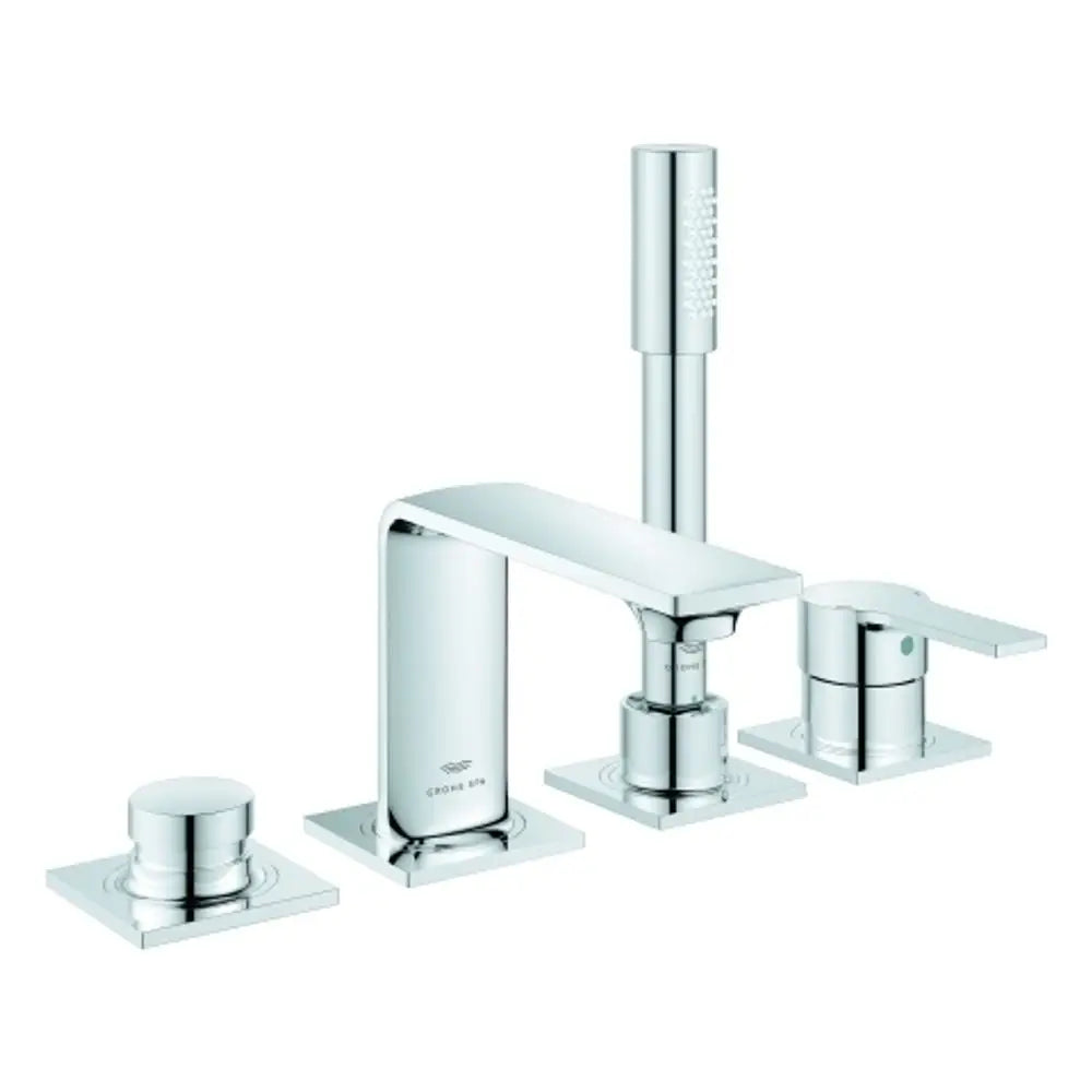 Grohe Allure 19316001 Allure 4-Hole Single-Handle Deck Mount Roman Tub Faucet with 1.75 GPM Hand Shower in Grohe Chrome
