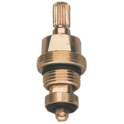 Grohe cartridge part 06170000 with threaded brass body, ridged cap, and control stem against white background.