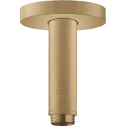 Brushed bronze cylindrical extension pipe with round ceiling mounting flange and threaded connection at base.