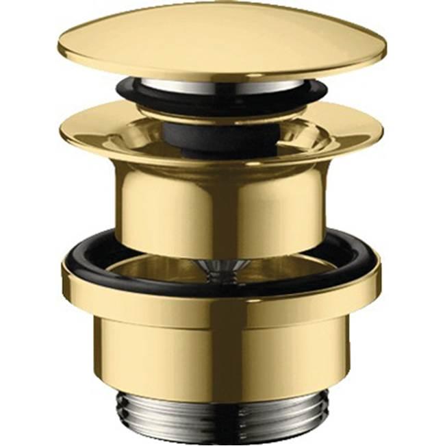 Hansgrohe 50100991 Push-Open Sink Drain in Polished Gold Optic