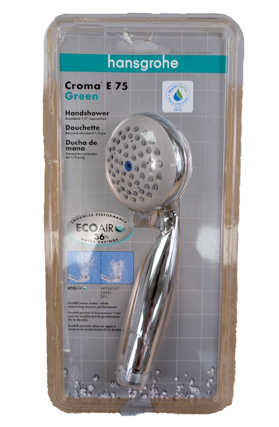 CLOSEOUT Hansgrohe Croma E75 1.5 GPM Single Function Hand Shower - Chrome