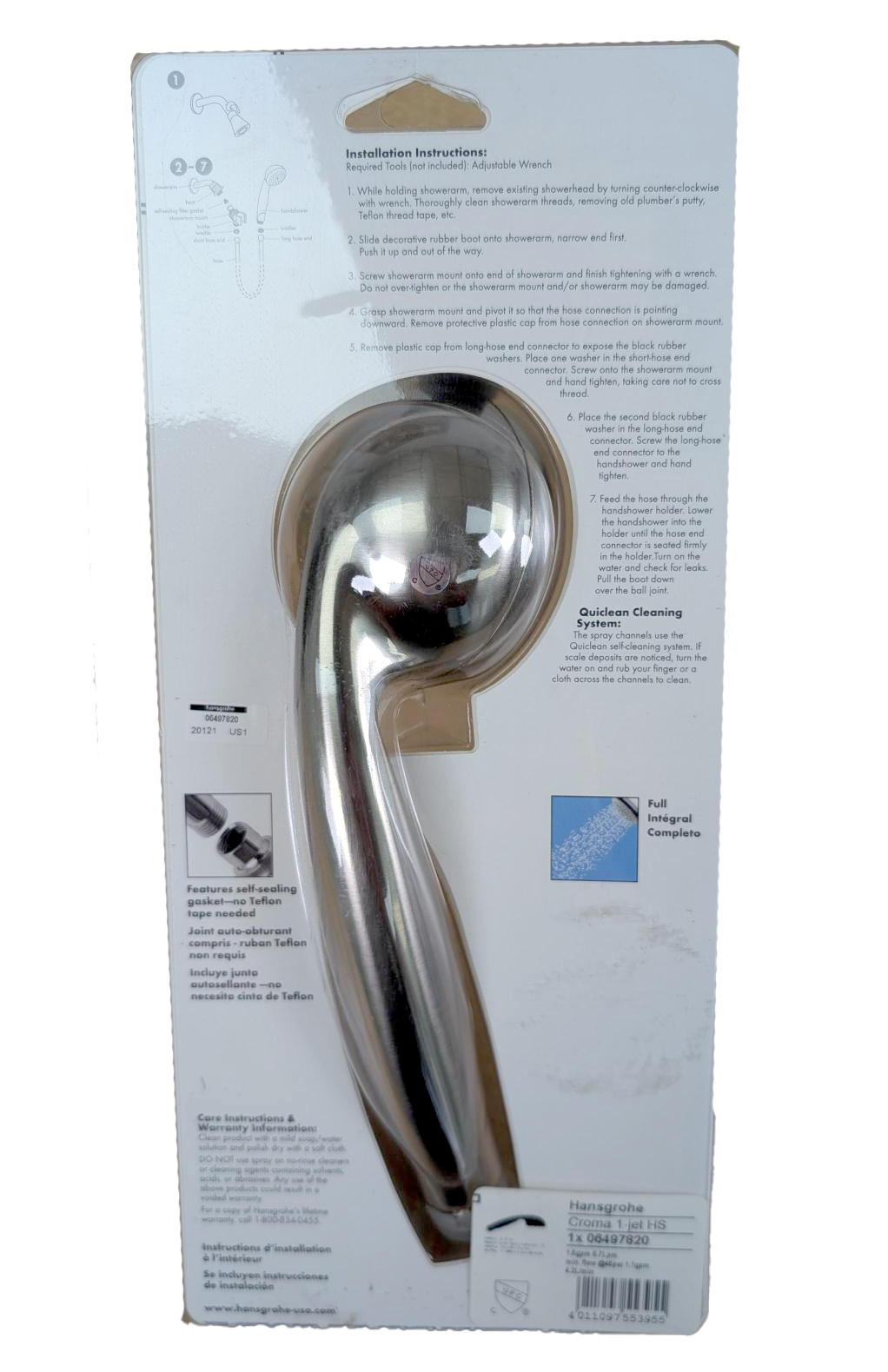 CLOSEOUT Hansgrohe Croma 1.5 GPM Single Function Hand Shower - Brushed Nickel