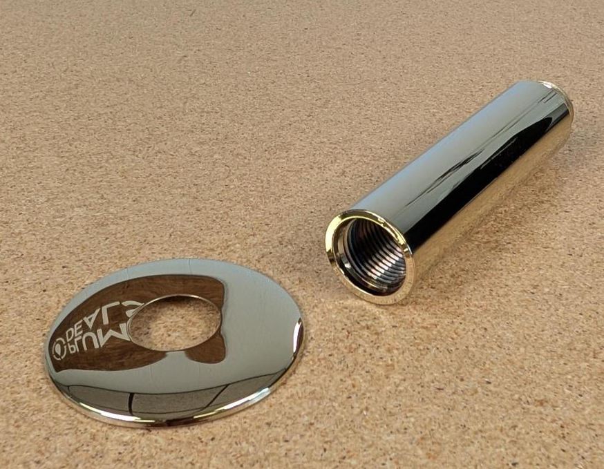 CLOSEOUT Hansgrohe Ceiling Shower Head Mount 4 in. Extension - Polished Brass