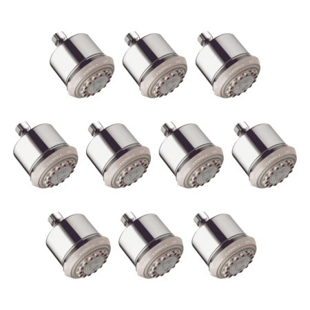 Hansgrohe 28496001 Clubmaster Shower Head 3-Jet, 2.5 GPM in Chrome - 10 Pack