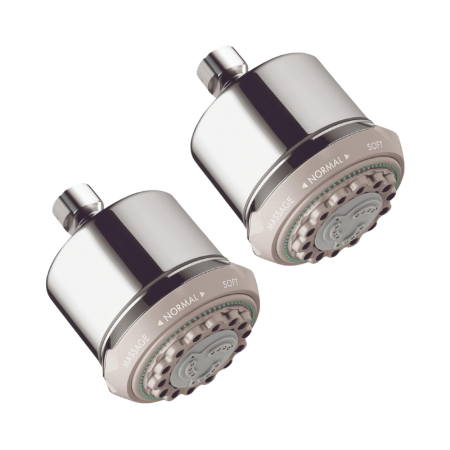 Hansgrohe 28496001 Clubmaster Shower Head 3-Jet, 2.5 GPM in Chrome - 2 Pack