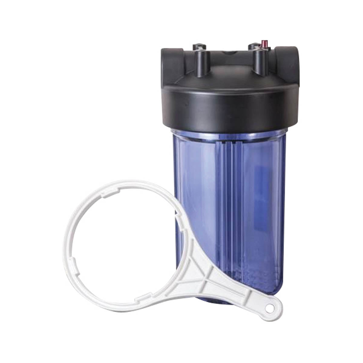 Sterling Water Treatment Housing for 4.5 inch by 10 inch Cartridge with 1.5 inch Ports, Includes Wrench and Mounting Bracket - HJ10-15K