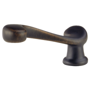 Venetian bronze single lever handle kit with curved arm connecting two cylindrical ends.
