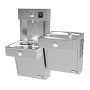 Elkay Halsey Taylor HydroBoost Vandal-Resistant Bottle Filling Station & Bi-Level Reverse ADA Cooler Non-Filtered Refrigerated Stainless