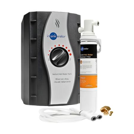 InSinkErator HWT200 and F1000S Instant Hot Water Tank and Filtration System in Black - 45521-ISE/HWT200-F1000S