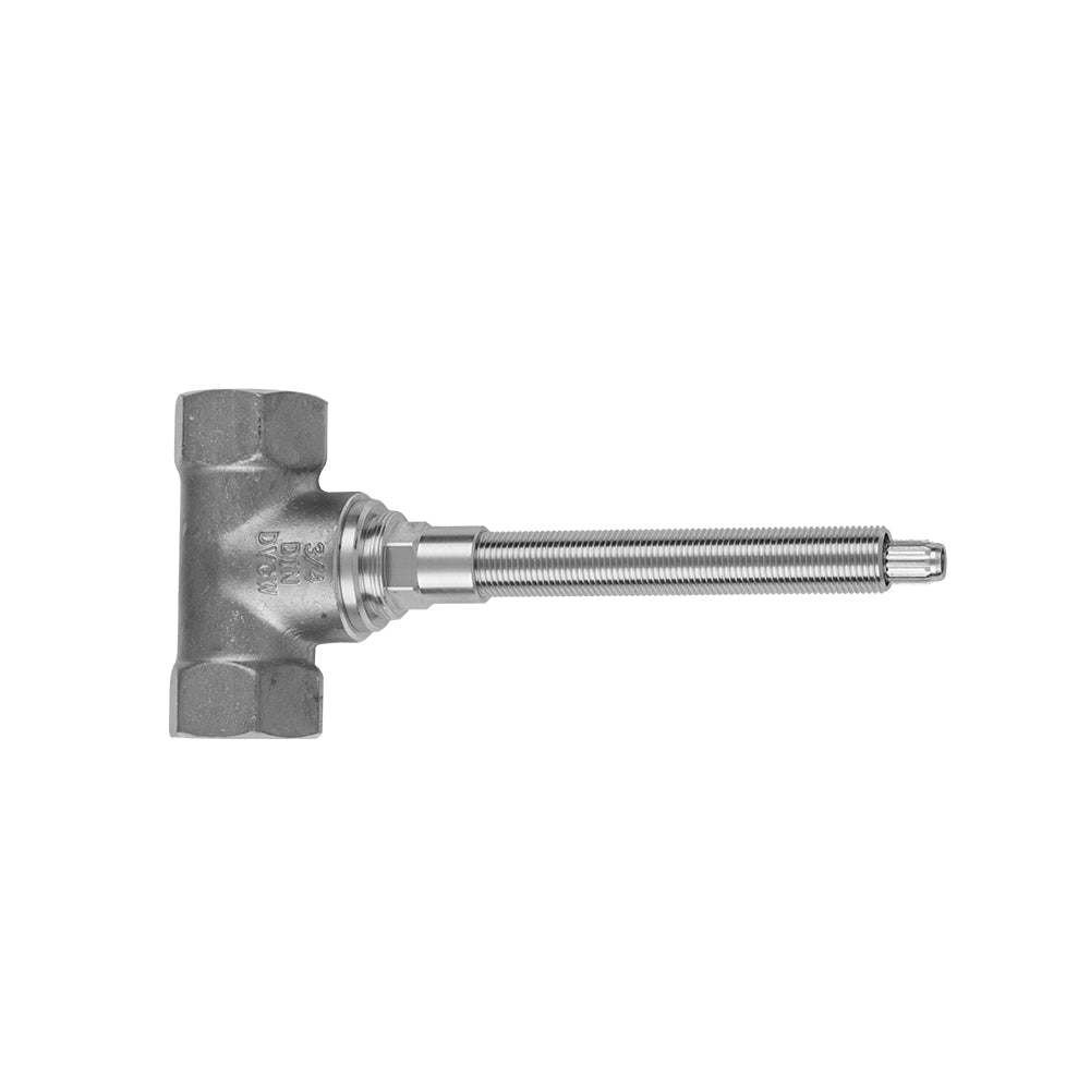 Jaclo 1/2" Exacto Volume Control Valve with threaded stem and metal body in gray finish.