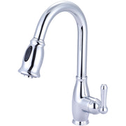 Olympia Accent 1.5 GPM Single Handle Pull Down Gooseneck Kitchen Faucet with Lever Handle in Chrome - K-5040