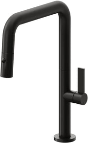California Faucets Poetto Quad Spout Pull-Down Kitchen Faucet with Button Sprayer in Matte Black - K50-103-FB-MBLK