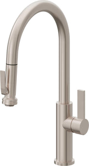 California Faucets Corsano High Arc Pull-Down Kitchen Faucet with Squeeze Sprayer in Satin Nickel - K51-100SQ-FB-SN