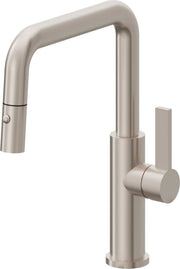 California Faucets Corsano Pull-Down Kitchen Faucet with Button Sprayer - Quad Spout in Satin Nickel - K51-103-FB-SN