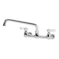 Krowne Silver Series 8-in Center Wall Mount Faucet With 10-in Spout - 12-810L